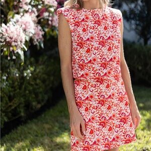 Julia Amory GIDGET MINI SKIRT - POMEGRANATE JONCHET CHINTZ size M